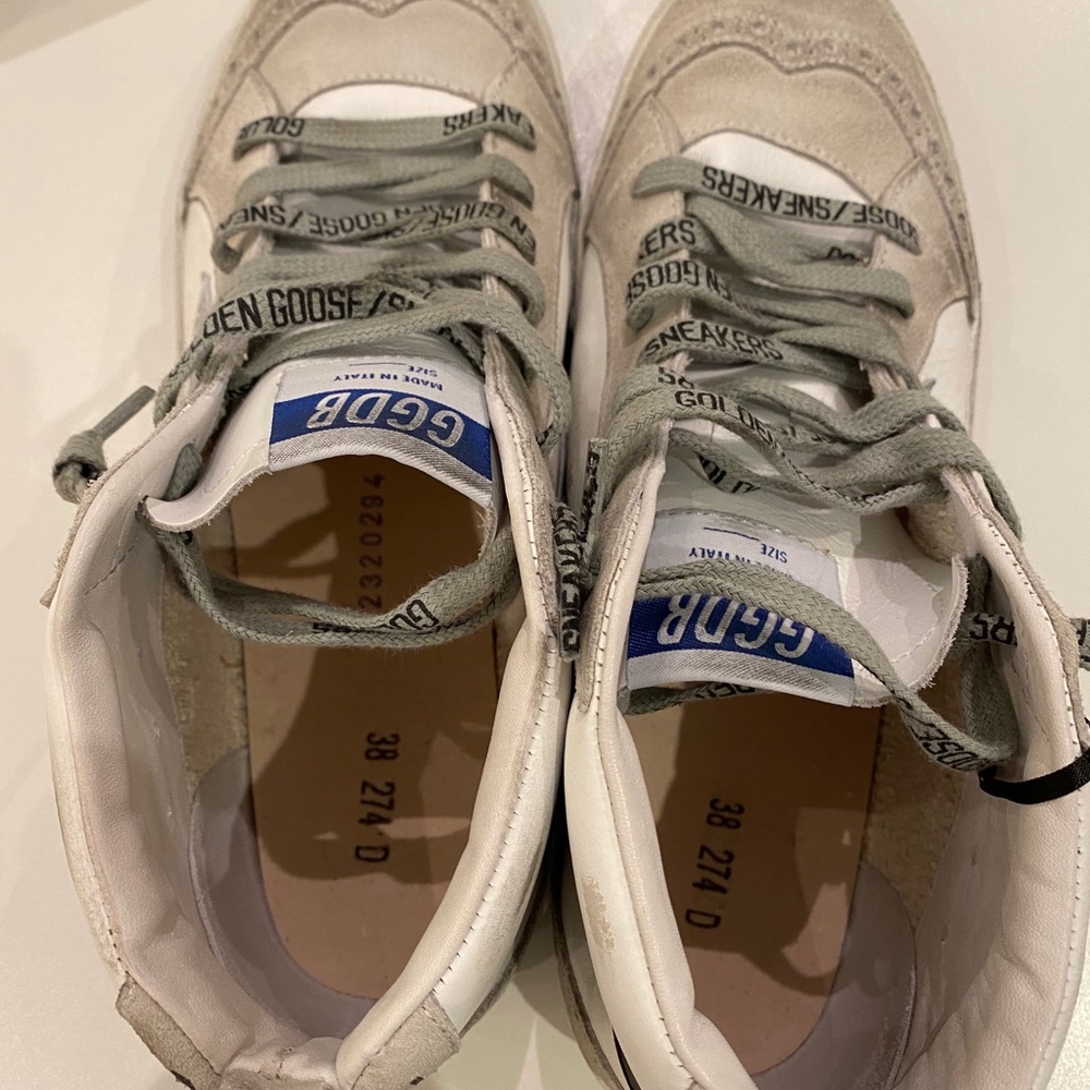 Golden Goose Midstar White/Black/Silver Star NIB - Picture 9 of 10